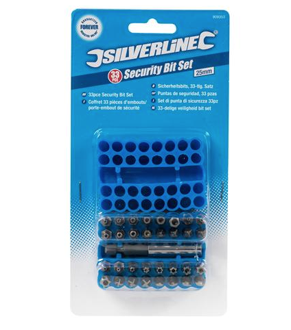 Silverline 909353 Security Bit Set 33pce