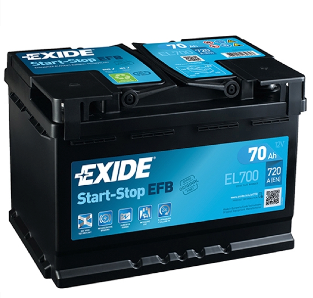 Start-Stop 096/067 EL700 Exide Car Battery