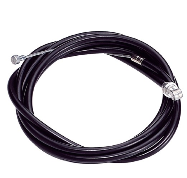 Universal Black Brake Cable with Outer Casing Barrel/Pear Nipple