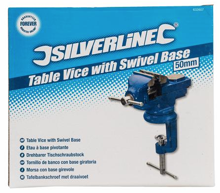 Silverline 632607 Table Vice Clamp On with Swivel Base