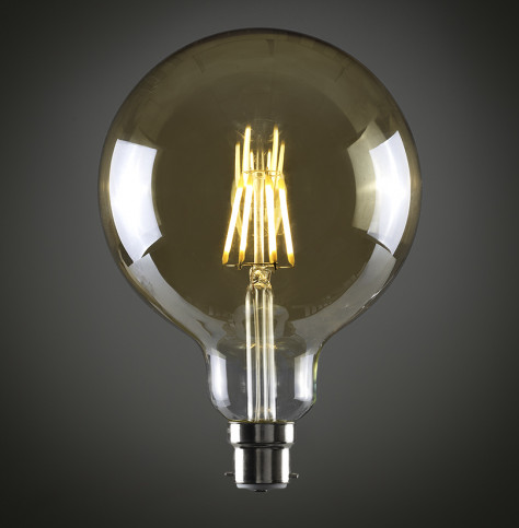 MiniSun 6W LED Filament Giant Globe Bulb AMBER