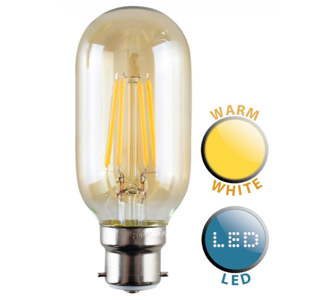 MiniSun 4W LED Filament Radio Valve Bulb AMBER