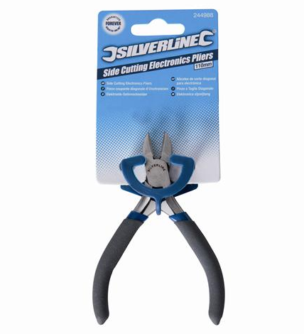 Silverline 244988 110mm Side Cutting Electronics Pliers