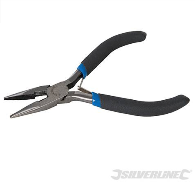 Silverline 456942 125mm Long Nose Electronics Pliers