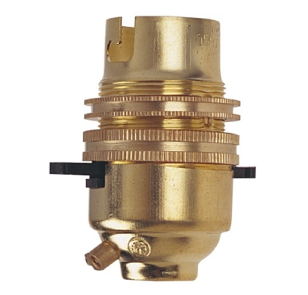 Lampholder BC Switched Brass