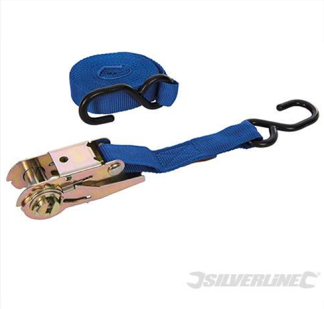 Silverline MS21S Ratchet Tie Down Strap 4.5m x 55mm