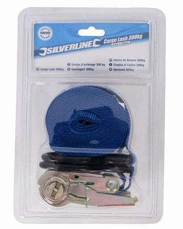 Silverline MS21S Ratchet Tie Down Strap 4.5m x 55mm