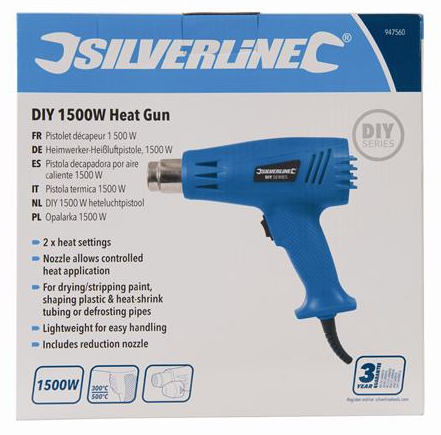 Silverline 947560 DIY 1500W Heat Gun