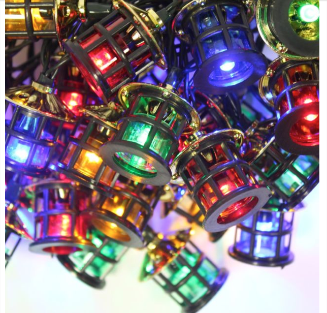 Premier 40 Lantern Christmas Lights - Multi Coloured LEDs