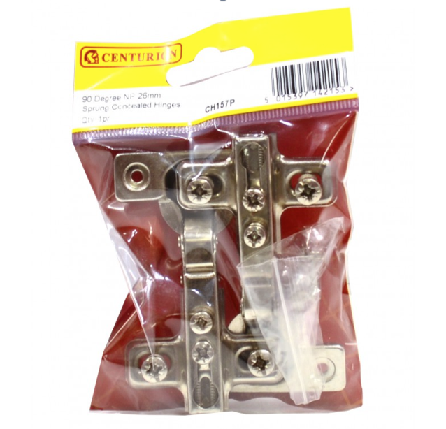 26mm NP Sprung Concealed Hinges 90 Degree (1 pair) CH157P