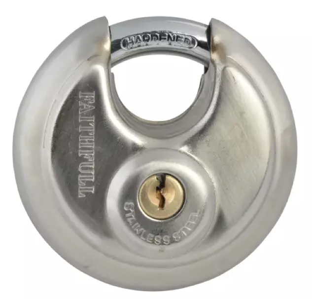 Stainless Steel Discus Padlock 70mm FAIPLSS70DIS