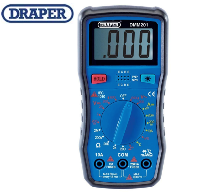 Multimeter Digital Draper 41818 DMM201