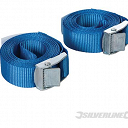 Silverline 449682 Cam Buckle Tie Down Strap 2.5m x 25mm 2pk