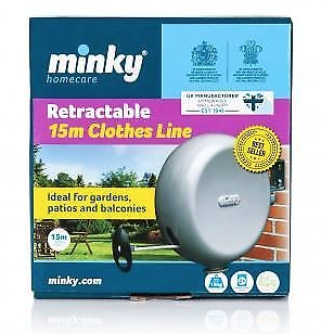 Minky Retract Reel Washing Line 15m VT20590104