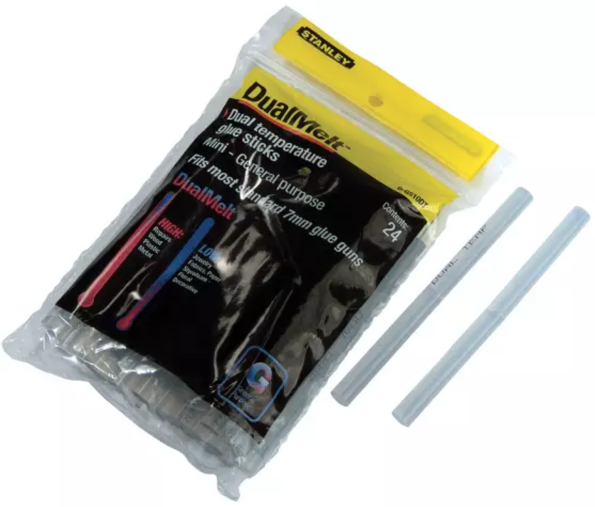 Stanley Dual Temp Mini Glue Sticks 7mm x 100mm Pk 24