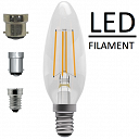 LED Filament Candle 4w (40w equiv.) Dimmable