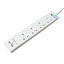 USB Extension Lead 4 Way With Surge Protection 2 Metre