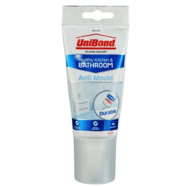 Unibond Anti-Mould Kitchen & Bathroom Sealant Tube White 147g