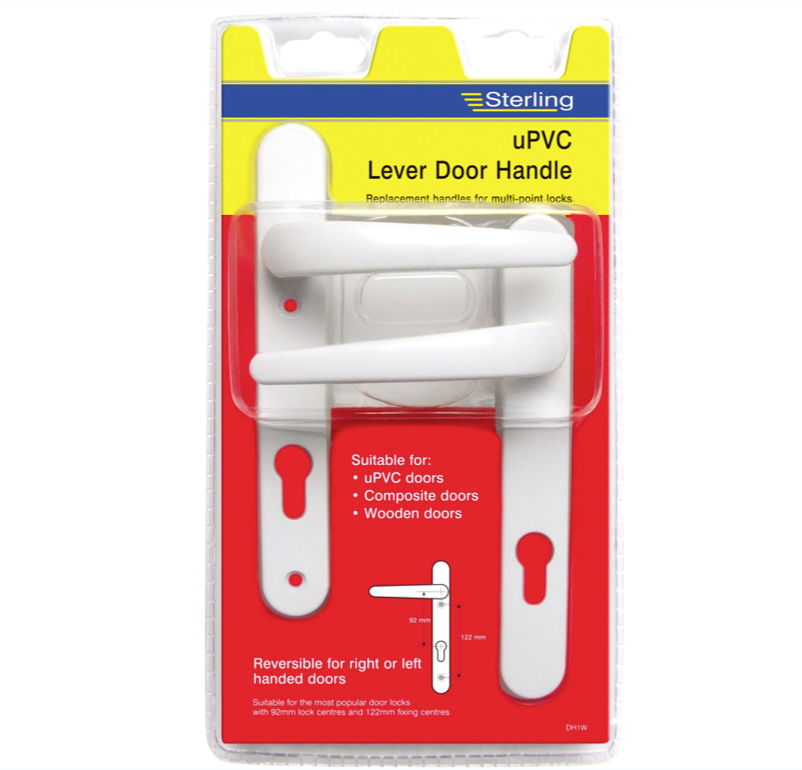 White Pvc-u Replacement Door Handle 122mm