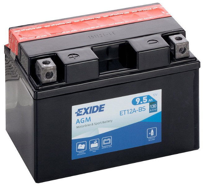 ET12A-BS Exide Motorcycle Battery YT12A-BS